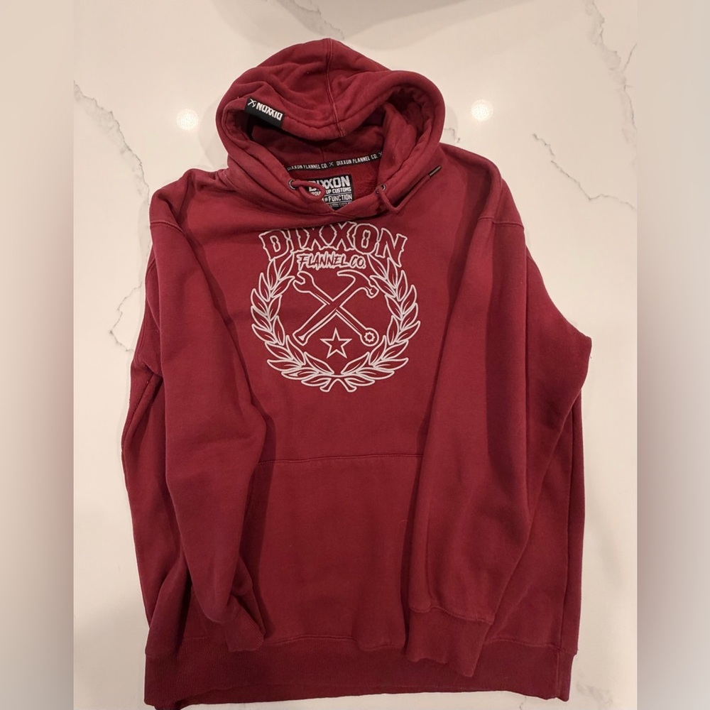 DIXXON Maroon Hoodie for Men